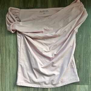 Abercrombie & Fitch Light Pink Off-Shoulder Blouse